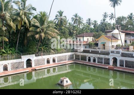 Shree Nagesh Maharudra Mandir Tempel, Goa, Indien Stockfoto