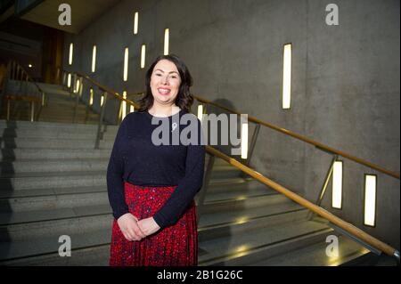 Edinburgh, Großbritannien. Februar 2020. Abgebildet: Monica Lennon MSP - Shadow Cabinet Secretary for Health And Sport, Mitglied für Central Scotland for the Scottish Labour Party. Kredit: Colin Fisher/Alamy Live News Stockfoto