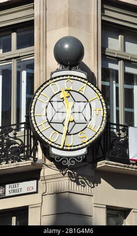 Ludgate House Clock, Fleet Street, London, England, Großbritannien Stockfoto