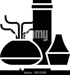 Akessories schwarzes Symbol, Konzeptabbildung, Vektor-Flachsymbol, Glyph-Zeichen. Stock Vektor