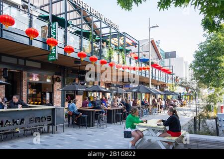 Riverside Food Market, Oxford Terrace, Christchurch Central City, Christchurch, Canterbury Region, Neuseeland Stockfoto