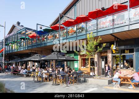 Riverside Food Market, Oxford Terrace, Christchurch Central City, Christchurch, Canterbury Region, Neuseeland Stockfoto