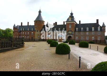 Blick auf die Wasserburg Anholt in Deutschland Stockfoto