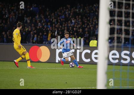 Neapel, Kampanien, Italien. Februar 2020. Während des Champions-League-Fußballspiels SSC Neapel gegen den FC Barcellona am 25. Februar 2020 im San Paolo Stadion in Neapel.Im Bild: Mertens Credit: Fabio Sasso/ZUMA Wire/Alamy Live News Stockfoto