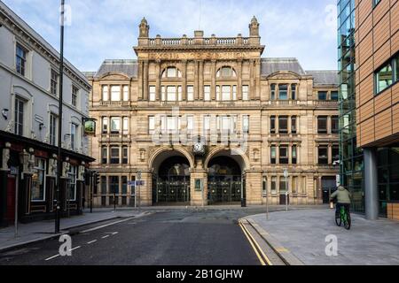 Liverpool Exchange, ehemaliger Bahnhof, der heute von Handelsbanken, Tithebarn Street, Liverpool besetzt ist Stockfoto