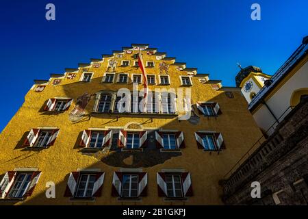 Blick auf Kufstein, Rathaus, Tyrol - Österreich Stockfoto