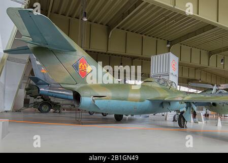 MIG-15 bei MHM Berlin Gatow in Berlin, Deutschland Stockfoto