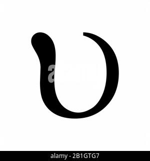 Symbol für griechischen Buchstaben von Upsilon Stock Vektor