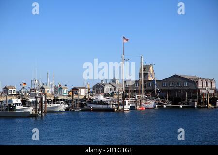 Hafen, Marina, MacMillan Pier, Provincetown, Cape Cod Bay, Cape Cod, Massachusetts, Neuengland, USA Stockfoto