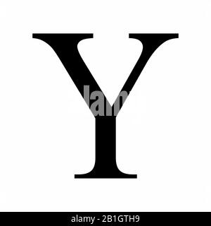 Symbol für griechischen Buchstaben von Upsilon Stock Vektor