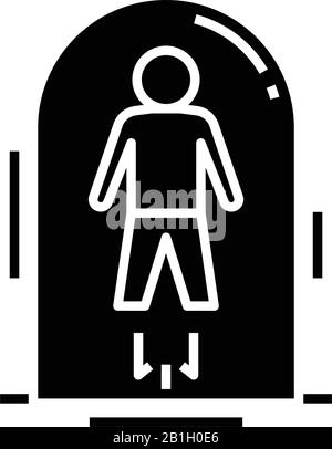 Aero Capsel Black Icon, Concept Illustration, Vector Flat Symbol, Glyph-Zeichen. Stock Vektor