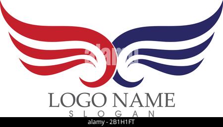 Wing Falcon Logo Template Vector Illustration Design Stock Vektor