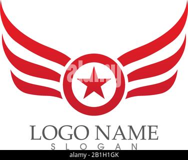 Wing Falcon Logo Template Vector Illustration Design Stock Vektor