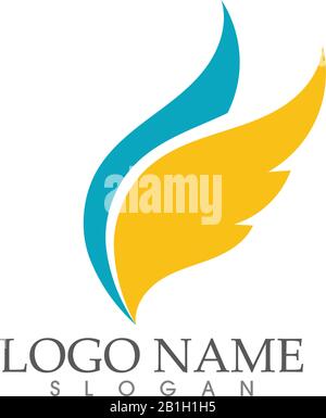 Wing Falcon Logo Template Vector Illustration Design Stock Vektor