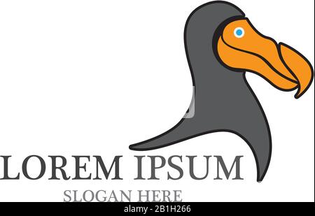 Dodo Bird Logo und Symbol Vector Icon Stock Vektor
