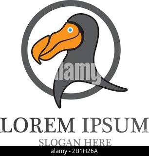Dodo Bird Logo und Symbol Vector Icon Stock Vektor