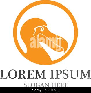Dodo Bird Logo und Symbol Vector Icon Stock Vektor
