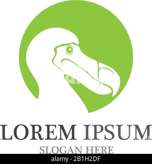 Dodo Bird Logo und Symbol Vector Icon Stock Vektor