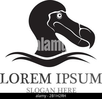 Dodo Bird Logo und Symbol Vector Icon Stock Vektor