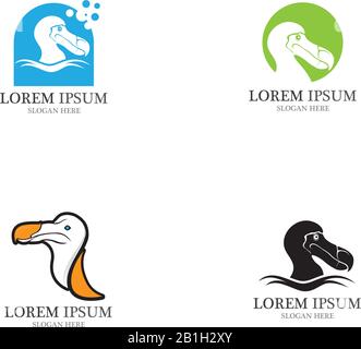 Dodo Bird Logo und Symbol Vector Icon Stock Vektor