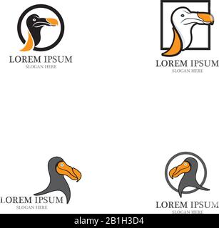 Dodo Bird Logo und Symbol Vector Icon Stock Vektor