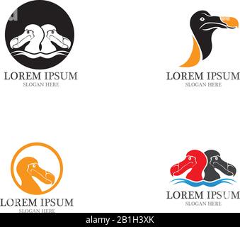 Dodo Bird Logo und Symbol Vector Icon Stock Vektor
