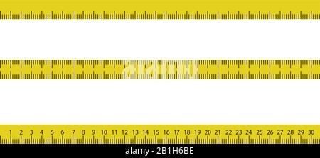 Darstellung des Zentimetergrades des Maßbandes Stock Vektor