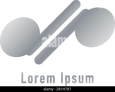 Kleinbuchstabe dp Alphabet Logo Design Template isoliert auf weißem Hintergrund. Graues Symbol für TWS-Ohrhörer abgebildet. Bildlogotyp des Monogramms, Simpl Stock Vektor