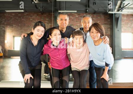 Portrait von Menschen mit mehreren Generationen Stockfoto