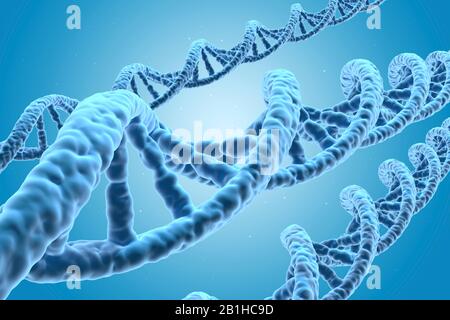 DNA, Medizin, 3D-Illustration Stockfoto