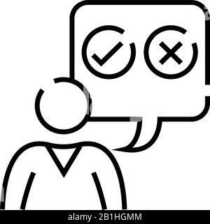 Wertschätzung Symbol, lineare isolierte Illustration, dünne Linie