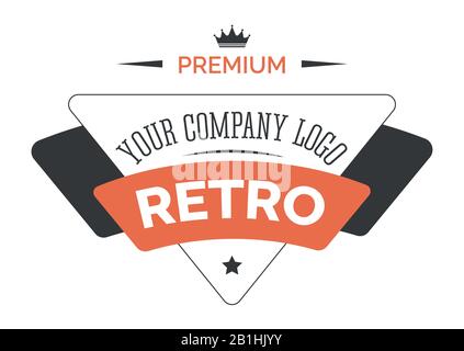 Business Retro-isoliertes Symbol, Corporate Identity im Vintage-Stil Stock Vektor