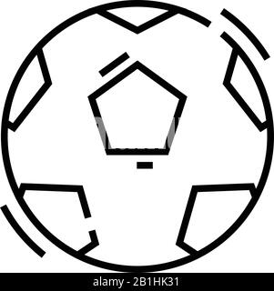 Symbol Fußballlinie, Konzeptschild, Vektorgrafik, lineares Symbol. Stock Vektor