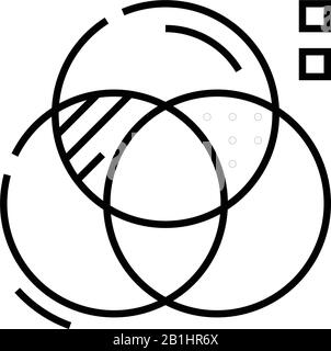 Filtert Liniensymbol, Konzeptzeichen, Konturvektorabbildung, lineares Symbol. Stock Vektor