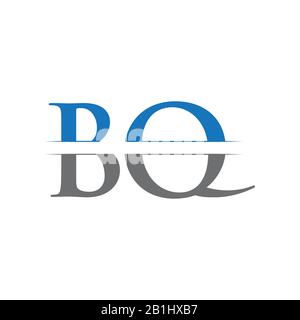 Erstes BQ Letter Logo Mit Creative Modern Business Typografie Vector Template. Creative Abstract Letter BQ Logo Design Stock Vektor