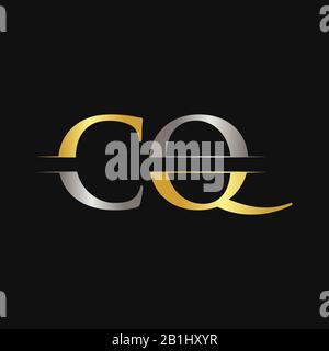 Erste CQ Schreiben Logo mit Kreativen Moderne Typografie Vektor Vorlage. Kreative Abstract schreiben CQ Logo Design Stock Vektor