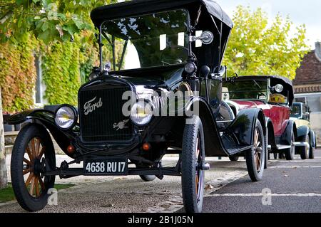 Ford T Oldtimer während der Veranstaltung "Balade Perigord & Lot" am 3. Bis 4. Oktober 2015 im Süden Frankreichs. Stockfoto