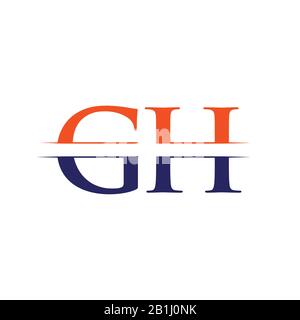 GH schreiben Typ Logo Design vector Template. Abstrakte Buchstaben GH Logo Design Stock Vektor