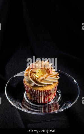 Vanillekuchen isoliert Stockfoto