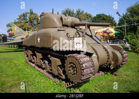 M4A1 Sherman Medium Tank im polnischen Armeemuseum in der Stadt Warschau, Polen Stockfoto