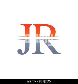JR schreiben Typ Logo Design vector Template. Abstrakte Buchstaben JR Logo Design Stock Vektor