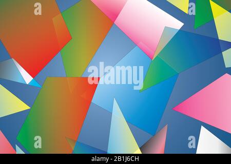 Buntes Polygon Texture Seamless Repeat Vector Pattern. Abstrakt, Geometrisch, Detailliert. Zufällig. Stock Vektor