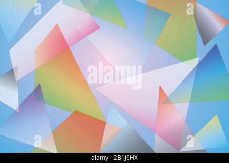 Buntes Polygon Texture Seamless Repeat Vector Pattern. Abstrakt, Geometrisch, Detailliert. Zufällig. Stock Vektor