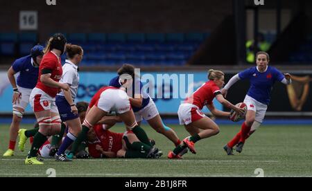 Keira Bevan (Wales)In Aktion gesehen während des Six Nations Rugby Wales der Frauen gegen Frankreich im Cardiff Arms Park Cardiff United Kingdom am 23. Februar 2020 Stockfoto