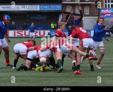 Keira Bevan (Wales)In Aktion gesehen während des Six Nations Rugby Wales der Frauen gegen Frankreich im Cardiff Arms Park Cardiff United Kingdom am 23. Februar 2020 Stockfoto