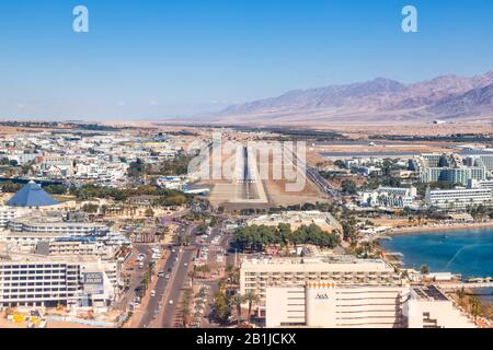 Eilat, Israel - 18. Februar 2019: Flughafen Eilat (ETH) in Israel. Stockfoto