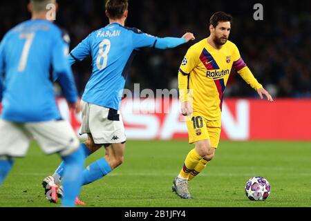 Lionel Messi von Barcelona Napoli 25-02-2020 Stadio San Paolo Fußball Champions League 2019/2020 - Runde 16, 1. Etappe SSC Neapel - FC Barcelona Foto Cesare Purini / Insidefoto Stockfoto