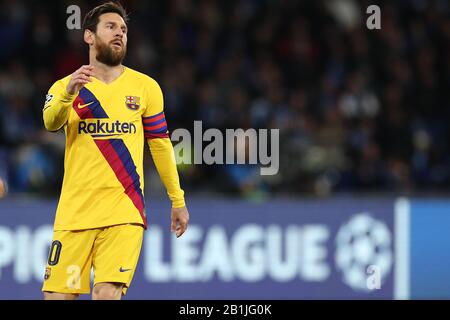 Lionel Messi von Barcelona Napoli 25-02-2020 Stadio San Paolo Fußball Champions League 2019/2020 - Runde 16, 1. Etappe SSC Neapel - FC Barcelona Foto Cesare Purini / Insidefoto Stockfoto