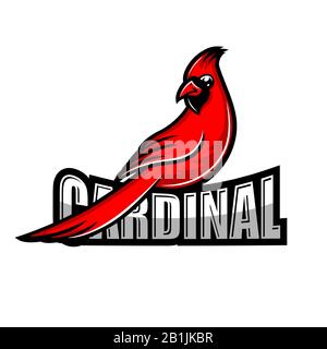 Modernes Kardinal-Vogel-Logo. Vektorgrafiken. Stock Vektor