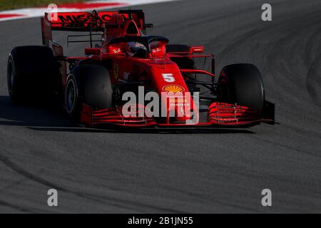 Montmelo, Spanien. Februar 2020. #05 Sebastian Vettel, Scuderia Ferrari. Formel-1-Weltmeisterschaft 2020, Wintertesttage #2 2020 Barcelona, 26-02-2020. Foto Federico Basile/Insidefoto Credit: Insidefoto srl/Alamy Live News Stockfoto